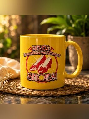 Wizard of Oz “Never Underestimate the Power of Shoes” Yellow Mug • Standard Size